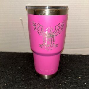 Pink YETI Tumbler with USA Eagle Design